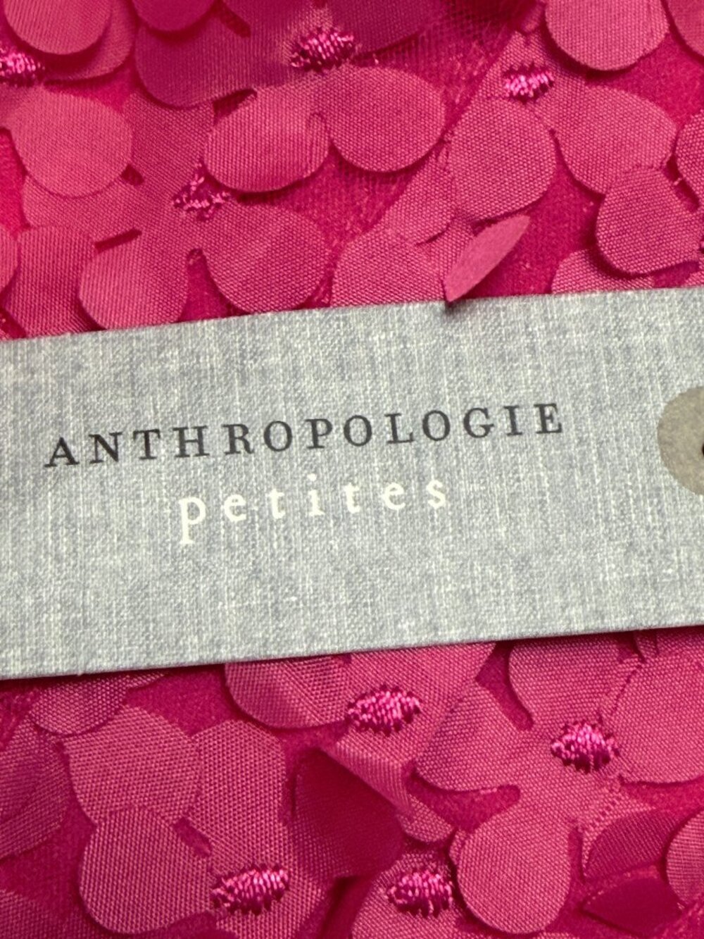 Anthropologie The Somerset Mini Pink Dress Floral Appliqué Edition Small P - Picture 7 of 12
